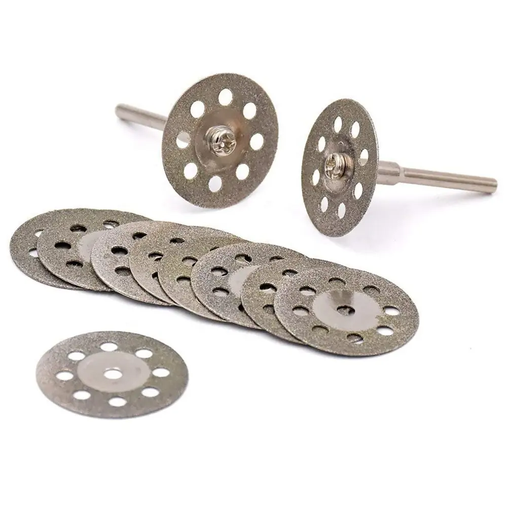 Roue de coupe diamantée disques de coupe outils rotatifs revêtus avec mandrin