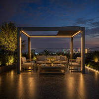 Pergola bioclimatique en aluminium thermolaqué, écologique, motorisée, certifiée CE TUV, modèle NG-MP2026