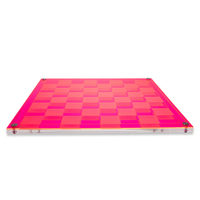 JEU D'ÉCHECS 3D en acrylique de luxe Table basse décorative pièce maîtresse jeu de société en Lucite dorée