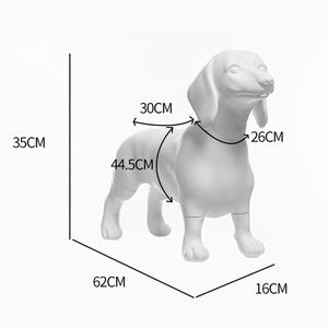 Manekin Anjing Fiberglass Ukuran Asli untuk Pajangan Pakaian Hewan Peliharaan, Model Anjing <span class=keywords><strong>Dachshund</strong></span> - Product Image 3