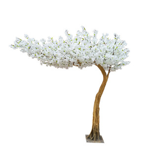 Grand arbre artificiel en fibre de verre blanc de 2 à 5 m de haut, simulation de cerisier, pour affichage au sol des centres commerciaux ; <span class=keywords><strong>Fleur</strong></span> de pêcher - Product Image 5