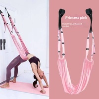Sangle de yoga aérien en coton polyester – Hamac d'entraînement pour l'ouverture des hanches, les étirements des jambes, la flexibilité et les inversions
