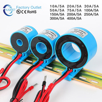 Transformador de Corriente Impermeable CT BH-18BCL AC 10A 20A 30A 5A 50 5 100/5 200A Sensor de Corriente de Riel DIN Clase 0.2