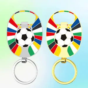 यूरोपीय कप परिधीय स्मृति चिन्ह घूमने योग्य फुटबॉल बोतल ओपनर चाबी का गुच्छा लटकन कार आभूषण प्रशंसकों के लिए स्मारक उपहार
