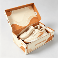 Boîtes d'emballage pour chaussures en carton ondulé en gros, logo personnalisé imprimé, boîtes rigides pliables en carton pour chaussures
