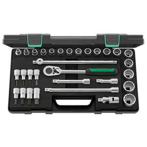 STAHLWILLE - 96031439 Assortiment de clés à douille 1/2 ''Carré, anneau (31 pièces) -ENSEMBLES DE CLIQUET ET DE DOUILLES EAN 4018754260881 1/2" - Product Image 1