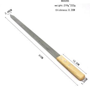 Brochettes Kabob en métal plat manche en bois brochettes de barbecue bâtons de <span class=keywords><strong>brochette</strong></span> de viande turque pour les accessoires de barbecue en plein air - Product Image 2