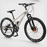 Vélo de montagne VTT haut de gamme ultraléger à 21 vitesses avec système de freinage à disque, cadre en alliage de magnésium-aluminium de 24 pouces