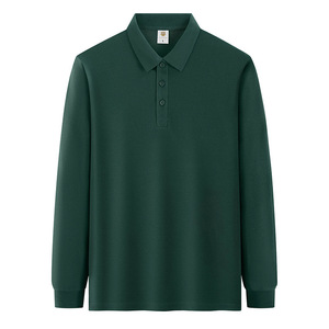 IStapromo Gifts – Nouveauté Automne/Hiver : Polo à manches longues, couleur unie, col à revers, personnalisable pour uniforme scolaire, en coton peigné - Product Image 5