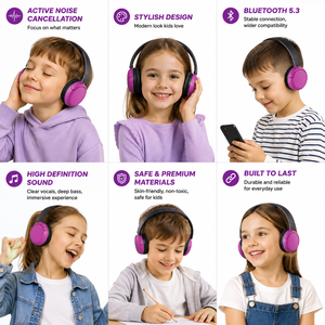 Auriculares para Juegos de Alta Calidad para Niños, Auriculares Bluetooth con Micrófono, Material Seguro para Juegos de PC y Uso Diario - Product Image 1