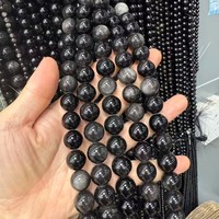 Perles rondes lisses en labradorite naturelle de haute qualité pour la fabrication de bijoux