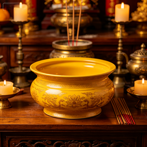 OEM Custom CNC Machined Repouss Brass Ritual Bowl Religious Feng Shui Metal <b>Craft</b> - Product Image 4