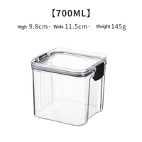 Boîtes en plastique scellées avec couvercle transparent et différentes capacités, récipient alimentaire en PET pour le stockage en cuisine