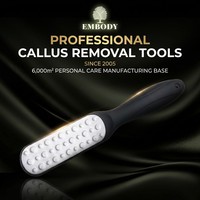 Lima de acero inoxidable para pies, eliminador de callos, raspador de talones, herramienta de pedicura para piel muerta, para salón y hogar