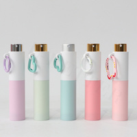 Nouveau flacon pulvérisateur d'huile essentielle de 10 ml avec porte-clés, format voyage, atomiseur de parfum rechargeable avec crochet porte-clés