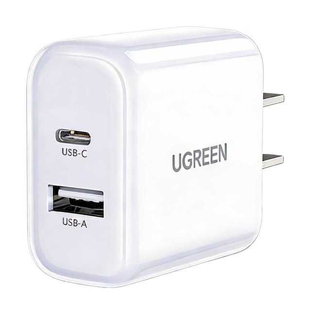 UGREEN 30W Dual-Port GaN Fast Charger With QC3.0 Function Suitable For IPhone And Android Devices