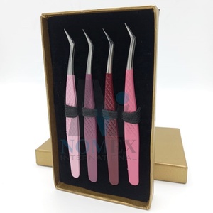 Juego de pinzas de extensión de pestañas Mega Volume en colores personalizados Juego de pinzas de pestañas de calidad de precisión con agarre de diamante a precio mayorista - Product Image 3