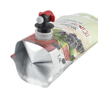 Sac à fond double pliable personnalisé de 2L, 3L, 5L, sac debout, distributeur de vin, de café, sac en boîte avec robinet Vitop