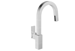 Vòi Nước Nóng Lạnh Nhà Bếp Dễ Dàng Lắp Đặt Vòi Inox 304 Kéo Xuống Vòi Bếp Vuông - Product Image 3