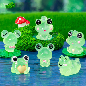Lindas Mini Figuras de Rana de Resina, Miniaturas, Decoraciones de Paisajes, Adornos de Animales, Ranas, Adornos de Escritorio, Accesorios para Manualidades - Product Image 5