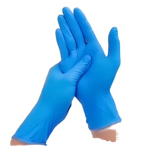 Guantes desechables de nitrilo puro Color azul 3,5g/4,0g Guantes DE TRABAJO antiestáticos Guantes protectores impermeables 100 unids/caja - Product Image 1