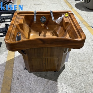 Muebles de Peluquería Kisen, Lavabo Portátil para Lavar el Cabello, Lavabo Móvil de Madera para Champú en Venta - Product Image 6