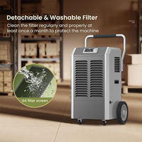 Déshumidificateur Commercial 90L/J 220V 50Hz de Qualité Industrielle pour Serre, Restaurant, Atelier – Économe en Énergie