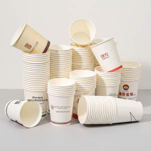 Gobelet jetable <span class=keywords><strong>en</strong></span> <span class=keywords><strong>carton</strong></span> blanc simple couche, épaissi, écologique, enduit de PE, résistant aux fuites pour vin, dîner, thé, eau - Product Image 2
