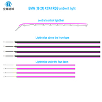 (18-24) X3/X4 (G02/G01/G08) Lumière d'ambiance RVB colorée, moule original 1:1, 23 lumières, éclairage décoratif intérieur de voiture