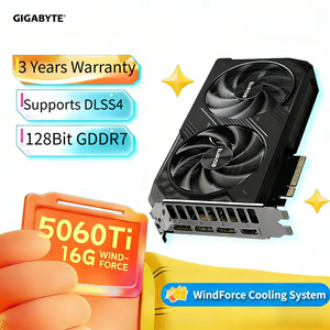 NOUVEAU GIGABYTE GPU GeForce GDDR7 <span class=keywords><strong>RTX</strong></span> 5060Ti WINDFORCE 16GB Composants d'ordinateur de jeu de bureau en stock - Product Image 1