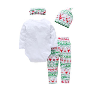 Vêtements de Noël pour enfants, ensembles pas chers, combinaison de Noël pour bébé unisexe, combinaison en coton biologique, vente en gros - Product Image 2