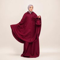 Pamuklu Mukena Namaz Seti Kadınlar İçin Fermuarlı Tesettür Giyim İslami Kıyafet