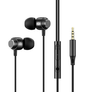 หูฟังอินเอียร์เสียงคุณภาพสูงพร้อมสายเคเบิลป้องกันการพันกัน ควบคุมระดับเสียงได้ และหูฟังแบบแจ็ค 3.5 มม. สำหรับโทรศัพท์มือถือและคอมพิวเตอร์ - Product Image 2