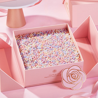 Boîte d'emballage cadeau personnalisée en carton rose clair pour bijoux, offre spéciale