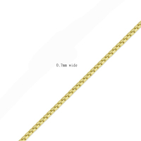 Éternelle Métal 14K Or Massif Boîte Piercing Chaîne Bijoux