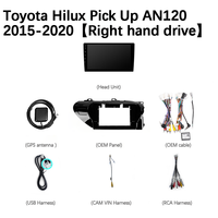 Lecteur DVD Auto Android Toyota pour Tableau de Bord d'Usine 64G 12V / 5A avec GPS et WiFi DSP pour Toyota Hilux Pick-up AN120