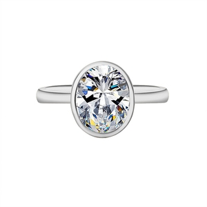 Anello in Argento Sterling 925 con Moissanite Marca MuShan, Anello Nuziale Placcato Oro 18K, Brevetto MST, Anelli Raffinati - Product Image 3
