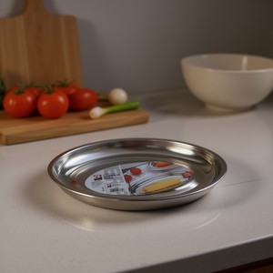 Bandeja Minimalista de Acero Inoxidable de un Solo Nivel de 35 cm para Almacenamiento de Alimentos en la Cocina - Product Image 3