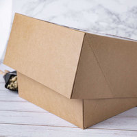 Boîte à gâteau d'anniversaire en papier kraft personnalisée de 8 pouces avec fenêtre, recyclable, laminage mat et gaufrage