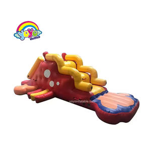 Bright Pattern Kids Inflatable Water <b>Slide</b> <b>Toy</b> Lovely Cartoon Prints Quick Setup Poolside Recreation - Product Image 1