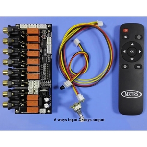 Remote Sound Source Switching 6-way <strong>Audio</strong> <strong>Input</strong> 2 Way Output Signal <strong>Selector</strong> Switching Encoder Board - Product Image 6