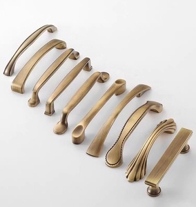Hot Sale Solid Antique Brass Cabinet Handle Bronze Wardrobe <strong>Door</strong> Handles Round Drawer Pulls - Product Image 2