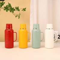 Gobelet de bureau en acier inoxydable de 32 oz avec tasse assortie, thermos isotherme portable avec poignée, double usage chaud/froid