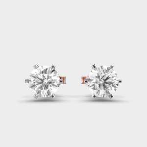 Diamond <b>Stud</b> <b>Earrings</b> with 925 Sterling <b>Silver</b> Elegant Fine Jewelry for Women Anniversary Party Daily Wear Style - Product Image 2