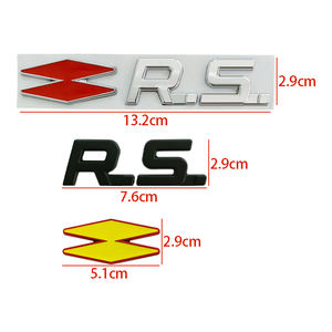 Insigne d'emblème de voiture en métal 3D avec lettres de <span class=keywords><strong>logo</strong></span> RS de luxe pour voitures de sport (3 MK4 Arkana Sandero Laguna <span class=keywords><strong>4</strong></span>/5 RS) 1 an de carrosserie réutilisable - Product Image 4