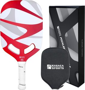Raquettes de pickleball Aero Shift Red Air approuvées par l'USAPA pour adultes, noyau en nid d'abeille PP 16 mm, surface rugueuse Unibody, fibre de carbone T700 - Product Image 6