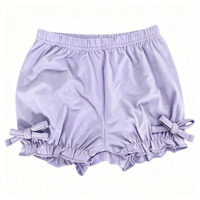 Ensemble deux pièces en tulle violet lavande pour bébés filles, haut smocké à volants, tutu, short bouffant à nœud, tenue d'été pour séance photo d'anniversaire de bébé