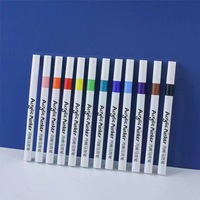 Ensemble de marqueurs de peinture acrylique artistique de qualité supérieure Bonvada, 12/24/32/48/60 couleurs, non toxiques, pigment riche, couleurs vibrantes