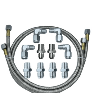 Kit de tuyaux de refroidissement HaoFa Racing AN6 en PTFE avec tresses en acier et raccords en aluminium pour modification automobile - Product Image 2