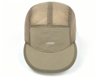 Gorra de Béisbol Unisex de Cinco Paneles, Impermeable, Ligera, Transpirable, de Malla, de Secado Rápido, Versátil, Gorra Deportiva Lisa
